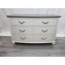 Ashley Grey Washed Oak & Soft Grey 6 Drawer Wide Chest - Grade A1 - Ref #0007 Ashley Grey Washed Oak & Soft Grey 6 Drawer Wide Chest - Grade A1 - Ref #0007