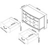 Ashley Grey Washed Oak & Soft Grey 6 Drawer Wide Chest - Grade A1 - Ref #0007 Ashley Grey Washed Oak & Soft Grey 6 Drawer Wide Chest - Grade A1 - Ref #0007