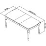 Ashley Grey Washed Oak & Soft Grey 6-8 Extension Table - Grade A3 - Ref #0516 Ashley Grey Washed Oak & Soft Grey 6-8 Extension Table - Grade A3 - Ref #0516