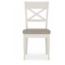 Bentley Designs Montreux Grey Washed Oak & Soft Grey 6-8 Seater Dining Set & 6 X Back Chairs in Grey Bonded Leather- chair fr