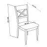Bentley Designs Montreux Grey Washed Oak & Soft Grey 6-8 Seater Dining Set & 6 X Back Chairs in Grey Bonded Leather- chair li
