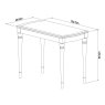 Bentley Designs Montreux Grey Washed Oak & Soft Grey Bar Table Set & 2 X Back Bar Stools in Grey Bonded Leather- bar table li