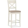 Ashley Soft Grey X Back Bar Stool - Grey Bonded Leather (Pair) Ashley Soft Grey X Back Bar Stool - Grey Bonded Leather (Pair)