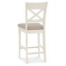 Ashley Soft Grey X Back Bar Stool - Grey Bonded Leather (Pair) Ashley Soft Grey X Back Bar Stool - Grey Bonded Leather (Pair)