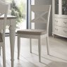 Ashley Soft Grey X Back Chair - Grey Bonded Leather (Pair)