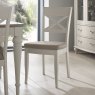 Ashley Soft Grey X Back Chair - Grey Bonded Leather (Single) - Grade A2 - Ref #0481 Ashley Soft Grey X Back Chair - Grey Bonded Leather (Single) - Grade A2 - Ref #0481
