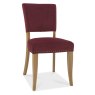 Charleston Rustic Oak Uph Chair - Crimson Velvet Fabric (Pair) Charleston Rustic Oak Uph Chair - Crimson Velvet Fabric (Pair)