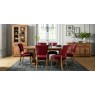 Charleston Rustic Oak Uph Chair - Crimson Velvet Fabric (Pair) Charleston Rustic Oak Uph Chair - Crimson Velvet Fabric (Pair)