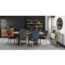Charleston Rustic Oak Uph Chair - Dark Blue Velvet Fabric (Pair) Charleston Rustic Oak Uph Chair - Dark Blue Velvet Fabric (Pair)