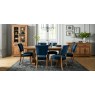 Charleston Rustic Oak Uph Chair - Dark Blue Velvet Fabric (Pair) Charleston Rustic Oak Uph Chair - Dark Blue Velvet Fabric (Pair)