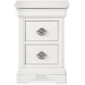 Bentley Designs Chantilly White 2 Drawer Nightstand- front on