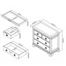 Charlotte White 2+2 Drawer Chest Charlotte White 2+2 Drawer Chest