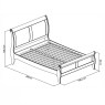 Charlotte White Panel Bedstead King 150cm - with straight side rails Charlotte White Panel Bedstead King 150cm - with straight side rails