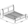 Charlotte White Panel Bedstead Super King 180cm Charlotte White Panel Bedstead Super King 180cm