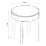 Charlotte White Stool - Grey Fabric Charlotte White Stool - Grey Fabric