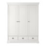 Bentley Designs Chantilly White Triple Wardrobe- front on