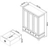 Charlotte White Triple Wardrobe Charlotte White Triple Wardrobe