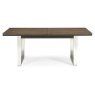Bentley Designs Tivoli Dark Oak 6-8 Seater Dining Set & 6 Cantilever Chairs- Harvest Pumpkin Velvet Fabric- table front