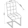 Bentley Designs Tivoli Dark Oak 6-10 Seater Dining Set & 8 Upholstered Cantilever Chairs in Gun Metal Velvet Fabric- chair li