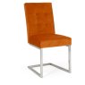 Faro Dark Oak Uph Cantilever Chair - Harvest Pumpkin Velvet (Pair) Faro Dark Oak Uph Cantilever Chair - Harvest Pumpkin Velvet (Pair)