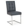 Faro Dark Oak Uph Cantilever Chair - Mottled Black Faux Lthr (Pair) Faro Dark Oak Uph Cantilever Chair - Mottled Black Faux Lthr (Pair)