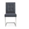 Faro Dark Oak Uph Cantilever Chair - Mottled Black Faux Lthr (Pair) Faro Dark Oak Uph Cantilever Chair - Mottled Black Faux Lthr (Pair)