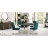 Faro Dark Oak Uph Cantilever Chair - Sea Green Velvet (Pair) Faro Dark Oak Uph Cantilever Chair - Sea Green Velvet (Pair)