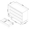 Faro Weathered Oak 3 Drawer Chest Faro Weathered Oak 3 Drawer Chest