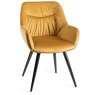 Faro Weathered Oak 4-6 Seater Table & 4 Oxford Mustard Velvet Chairs Faro Weathered Oak 4-6 Seater Table & 4 Oxford Mustard Velvet Chairs