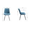 Faro Weathered Oak 4-6 Seater Table & 4 Fontana Blue Velvet Chairs Faro Weathered Oak 4-6 Seater Table & 4 Fontana Blue Velvet Chairs