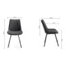 Faro Weathered Oak 4-6 Seater Table & 4 Fontana Dark Grey Faux Suede Fabric Chairs Faro Weathered Oak 4-6 Seater Table & 4 Fontana Dark Grey Faux Suede Fabric Chairs