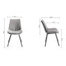 Faro Weathered Oak 4-6 Seater Table & 4 Fontana Grey Velvet Chairs Faro Weathered Oak 4-6 Seater Table & 4 Fontana Grey Velvet Chairs
