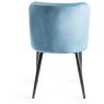Harvey Rustic Oak 4 Seater Table & 4 Kent Petrol Blue Velvet Chairs - Black Legs Harvey Rustic Oak 4 Seater Table & 4 Kent Petrol Blue Velvet Chairs - Black Legs
