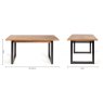 Harvey Rustic Oak 4-6 Seater Table & 4 Oxford Petrol Blue Velvet Chairs - Black Legs Harvey Rustic Oak 4-6 Seater Table & 4 Oxford Petrol Blue Velvet Chairs - Black Legs