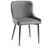 Harvey Rustic Oak 6-8 Seater Table & 6 Kent Dark Grey Faux Leather Chairs - Black Legs Harvey Rustic Oak 6-8 Seater Table & 6 Kent Dark Grey Faux Leather Chairs - Black Legs