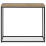 Indus Rustic Oak Narrow Console Table - front on