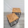 Harvey Rustic Oak Nest of Tables - Grade A2 - Ref #0517 Harvey Rustic Oak Nest of Tables - Grade A2 - Ref #0517