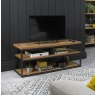 Harvey Rustic Oak Open Entertainment Unit