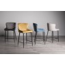 Kent - Dark Grey Faux Leather Bar Stools with Black Legs (Pair) Kent - Dark Grey Faux Leather Bar Stools with Black Legs (Pair)
