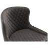 Kent - Dark Grey Faux Leather Bar Stools with Black Legs (Pair) Kent - Dark Grey Faux Leather Bar Stools with Black Legs (Pair)