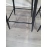 Kent - Dark Grey Faux Leather Bar Stools with Black Legs (Pair) - Grade A2 - Ref #0520 Kent - Dark Grey Faux Leather Bar Stools with Black Legs (Pair) - Grade A2 - Ref #0520
