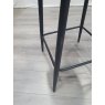 Kent - Dark Grey Faux Leather Bar Stools with Black Legs (Single) - Grade A3 - Ref #0478 Kent - Dark Grey Faux Leather Bar Stools with Black Legs (Single) - Grade A3 - Ref #0478