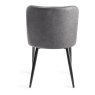 Kent - Dark Grey Faux Leather Chairs with Black Legs (Pair) Kent - Dark Grey Faux Leather Chairs with Black Legs (Pair)