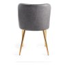 Kent - Dark Grey Faux Leather Chairs with Gold Legs (Pair) Kent - Dark Grey Faux Leather Chairs with Gold Legs (Pair)