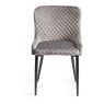 Kent - Grey Velvet Fabric Chairs with Black Legs (Pair) Kent - Grey Velvet Fabric Chairs with Black Legs (Pair)