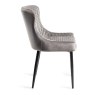 Kent - Grey Velvet Fabric Chairs with Black Legs (Pair) Kent - Grey Velvet Fabric Chairs with Black Legs (Pair)