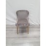 Kent - Grey Velvet Fabric Chairs with Gold Legs (Single) - Grade A2 - Ref #0444 Kent - Grey Velvet Fabric Chairs with Gold Legs (Single) - Grade A2 - Ref #0444