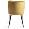 Kent - Mustard Velvet Fabric Chairs with Black Legs (Pair) Kent - Mustard Velvet Fabric Chairs with Black Legs (Pair)