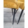 Kent - Mustard Velvet Fabric Chairs with Black Legs (Pair) - Grade A2 - Ref #0524 Kent - Mustard Velvet Fabric Chairs with Black Legs (Pair) - Grade A2 - Ref #0524