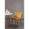 Kent - Mustard Velvet Fabric Chairs with Gold Legs (Pair) Kent - Mustard Velvet Fabric Chairs with Gold Legs (Pair)